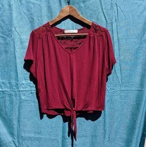 5/$25 TIE FRONT T-SHIRT